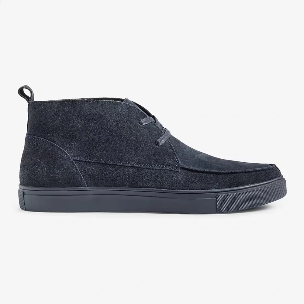 Express Navy Suede Leather Lace Up Chukka Sneakers Men’s Size 8